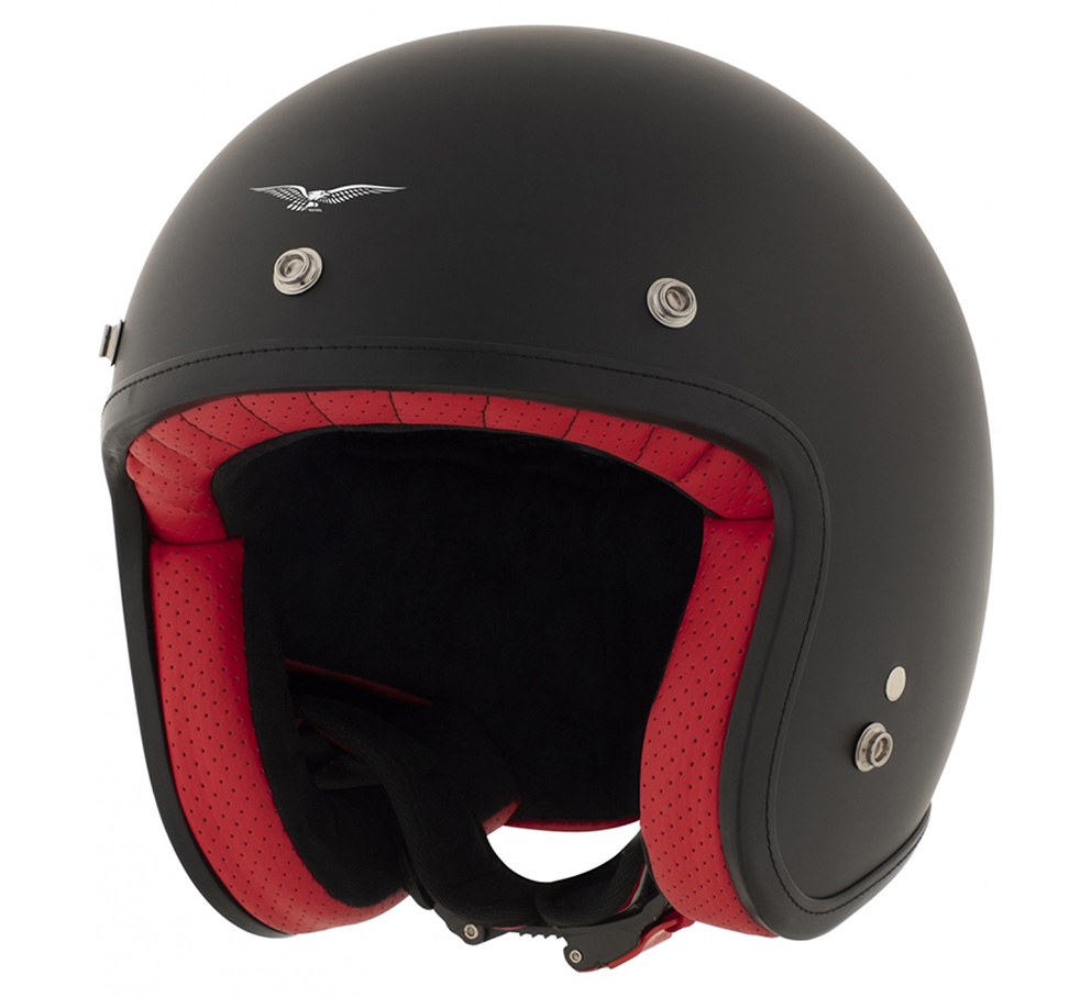 Casque jet Moto Guzzi, The Clan, noir, matt