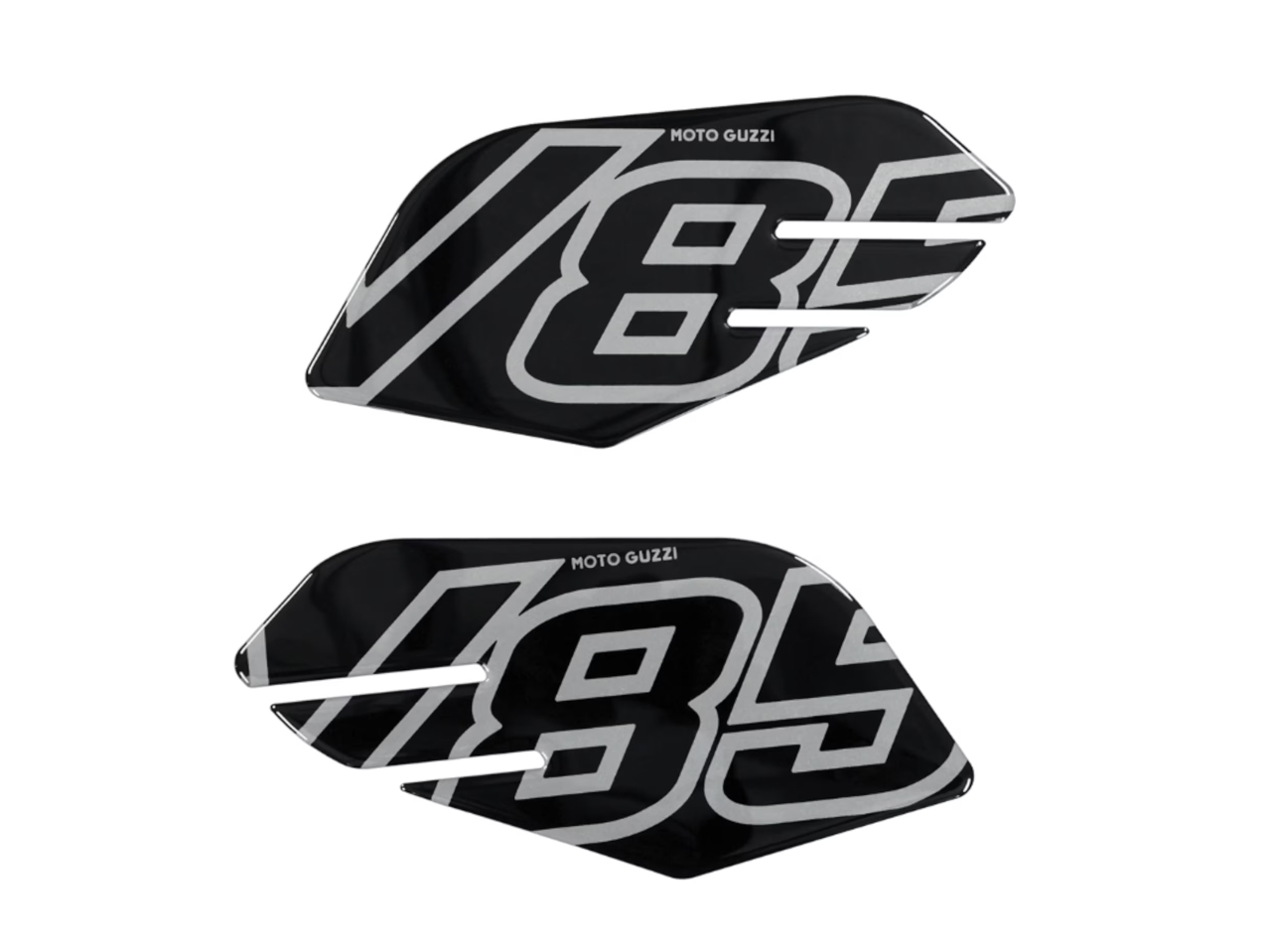 Pads de réservoir latéraux noirs pour Moto Guzzi V85 TT (24-)
