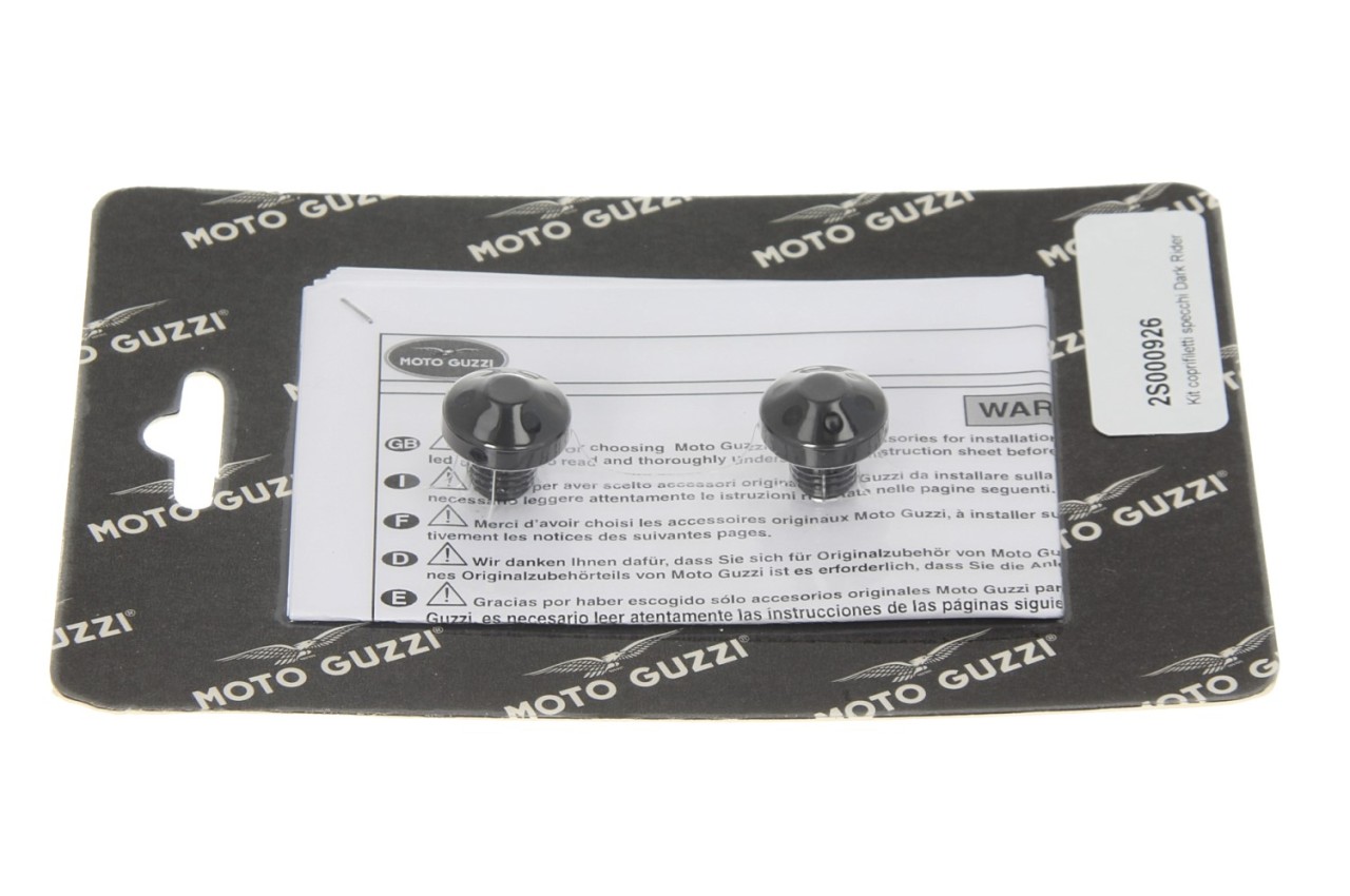 Cache noir pour logement de rétroviseur pour Moto Guzzi V7 III/ V9 Bobber/ V9 Roamer / V7 850