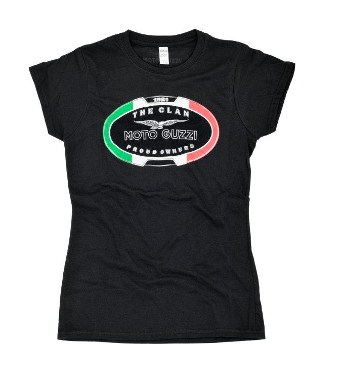 Moto Guzzi T-shirt femme THE CLAN noir