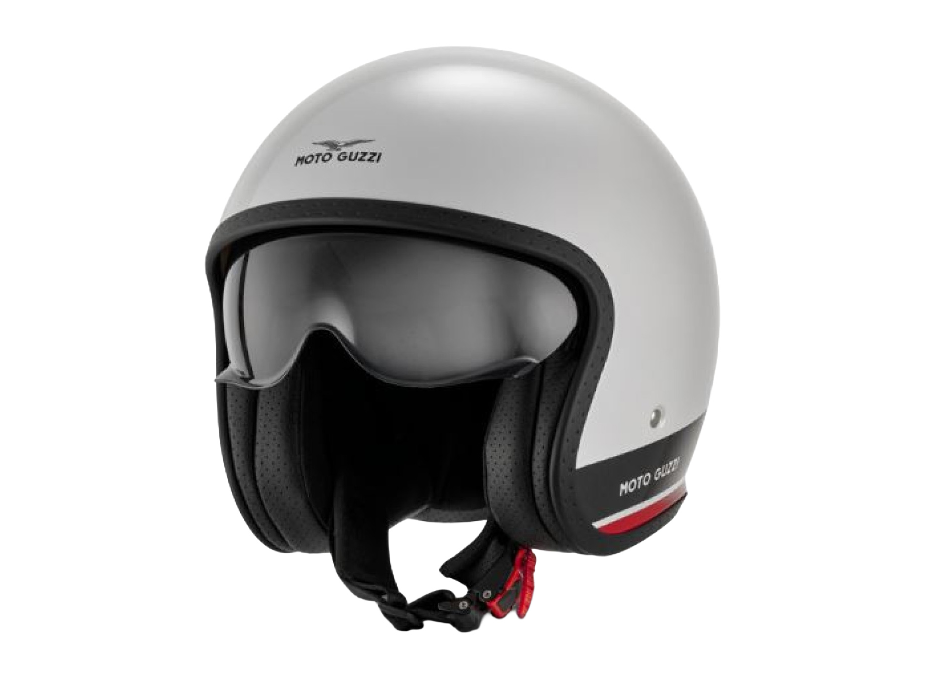 Moto Guzzi casque jet Contrail blanc