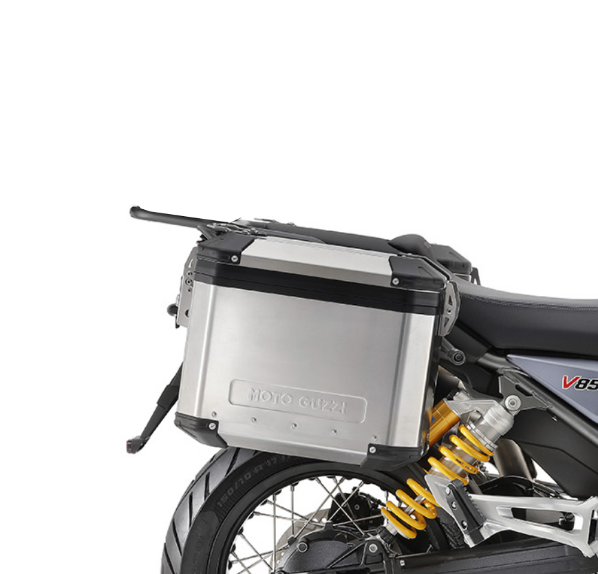 Kit de valises d'origine en aluminium Moto Guzzi V85 TT