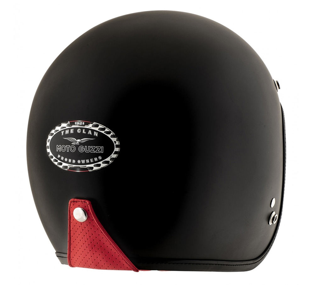 Casque jet Moto Guzzi, The Clan, noir, matt