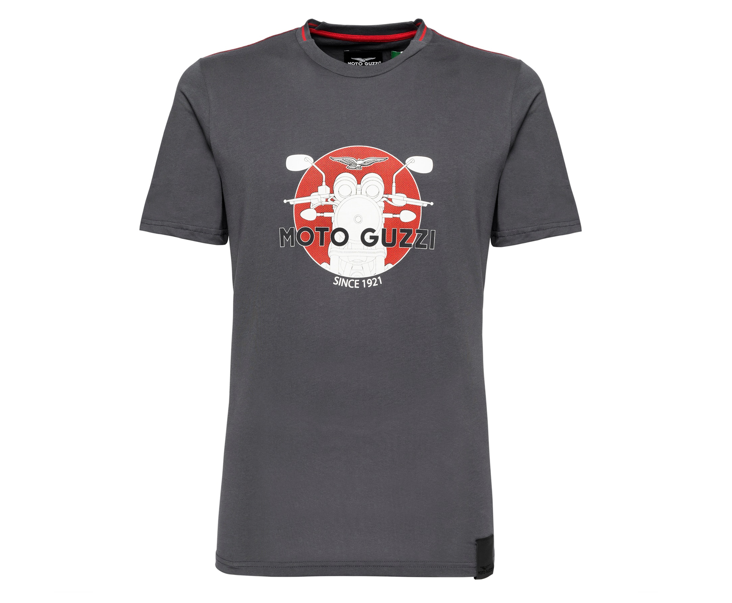 T-shirt homme Moto Guzzi coton gris